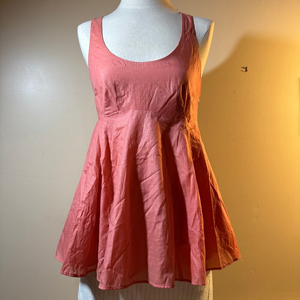 REISS | Coral Cross over Back Fit & Flare Top